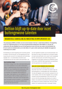 Man en vrouw, beiden met koptelefoon en geel shirt met zwarte strepen zitten achter hun pc. Ze geven elkaar een boks. Daaronder tekst.