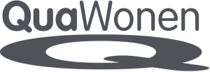 Logo QuaWonen in zwart wit