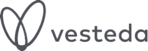 Logo Vesteda in zwart wit